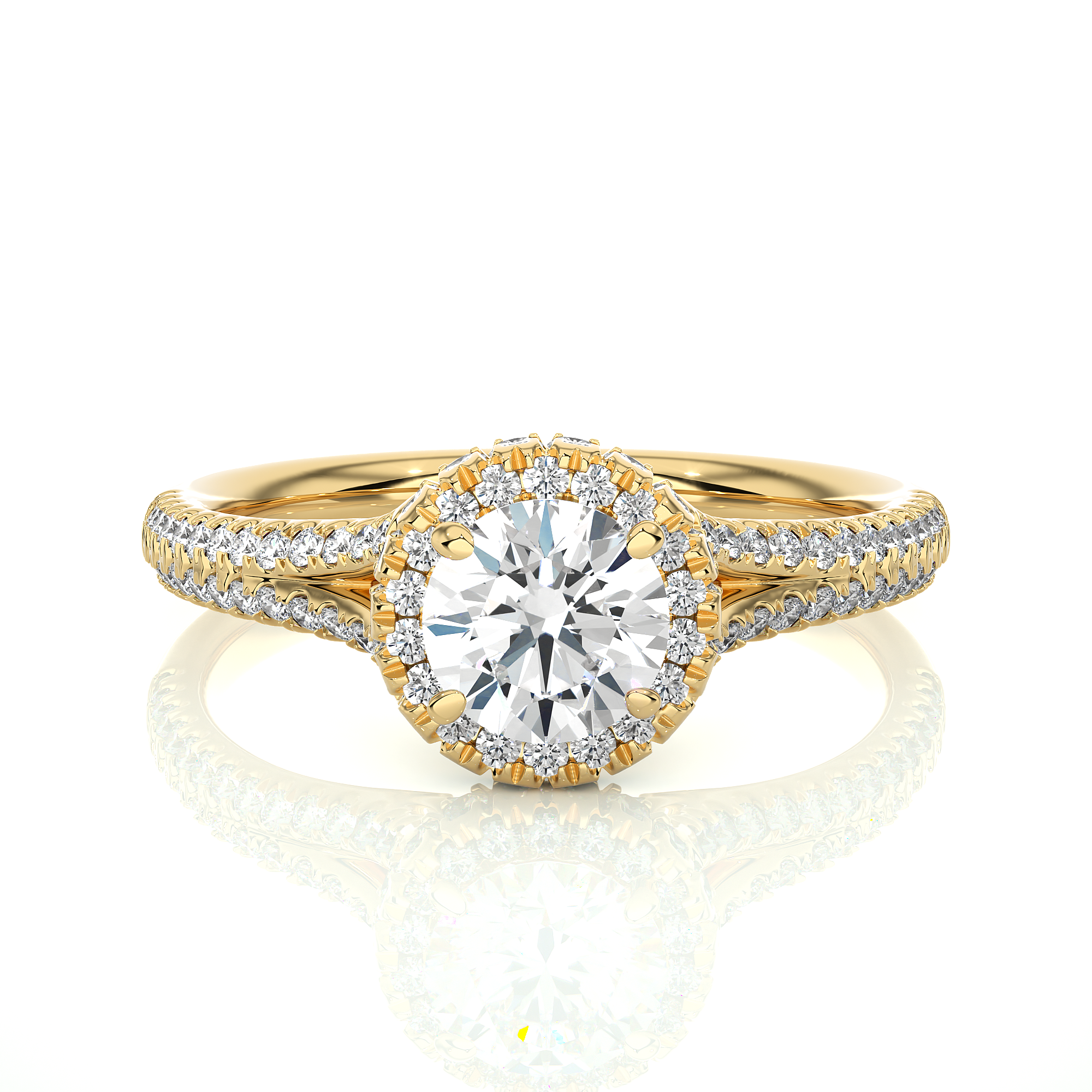 1.07 Carat I Color VS1 Clarity Diamond Studded Natural Diamond Ring.
